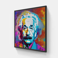 Einstein love spirit-Canvas-artwall-20x20 cm-Black-Artwall
