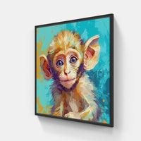 Adorable Monkeys Canva-Canvas-artwall-20x20 cm-Black-Artwall