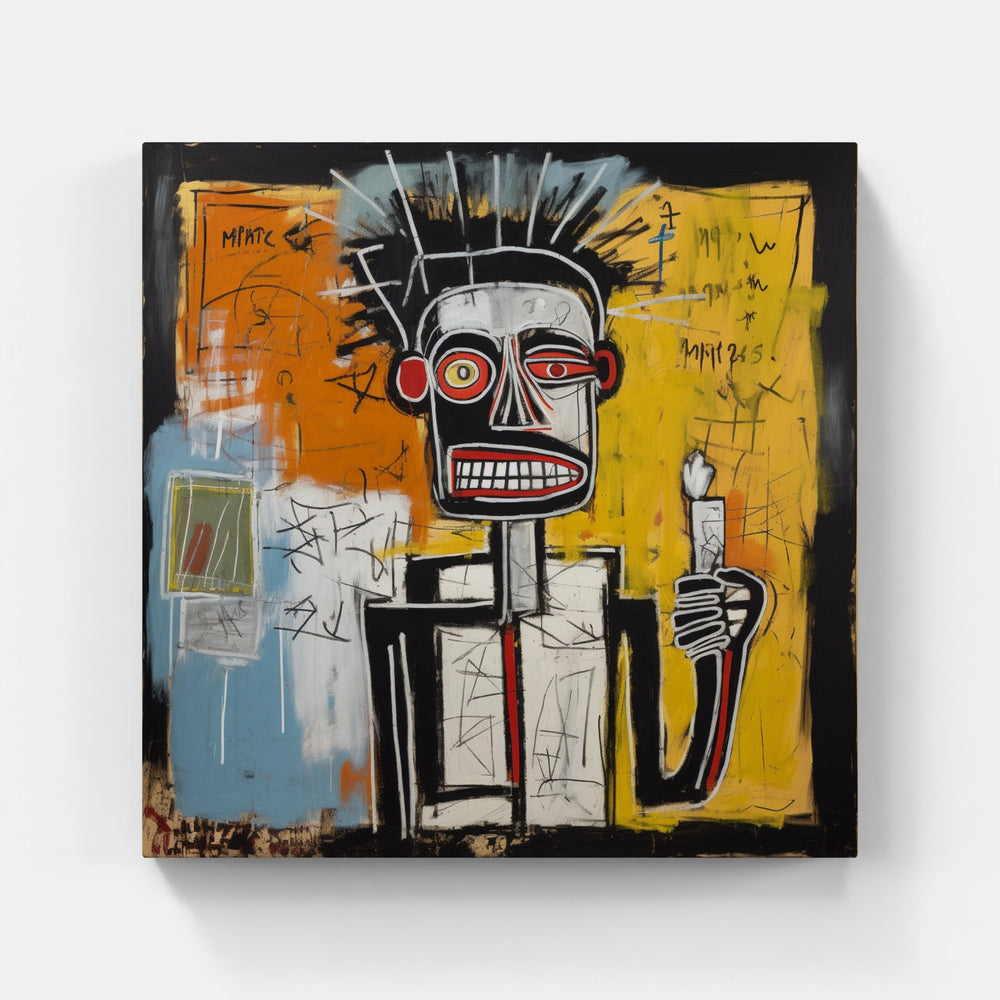 Bold Basquiat Brushstrokes-Canvas-artwall-Artwall