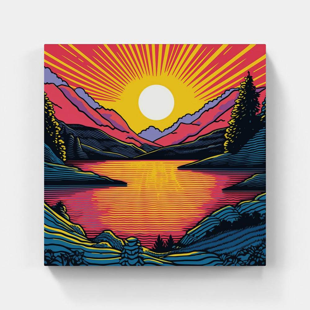 Picturesque Sunset Haven-Canvas-artwall-Artwall