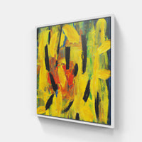 Yellow rushing sunrise-Canvas-artwall-20x20 cm-White-Artwall