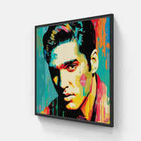 Elvis memory-Canvas-artwall-20x20 cm-Black-Artwall