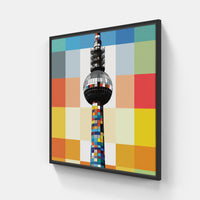 Berlin Colorful Graffiti Alley-Canvas-artwall-20x20 cm-Black-Artwall