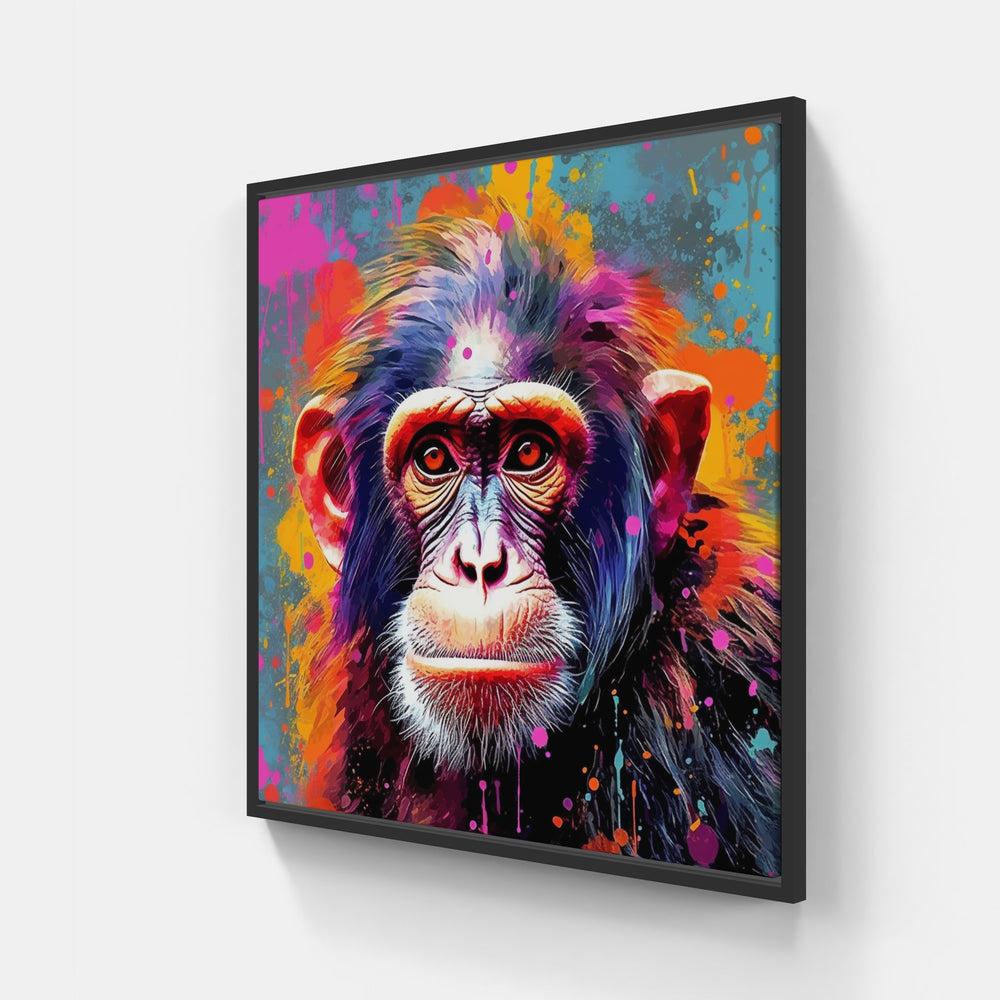 Cheeky Monkey Art-Canvas-artwall-20x20 cm-Black-Artwall