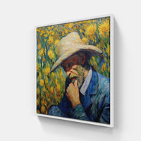 Van Gogh's Radiant Sun-Canvas-artwall-20x20 cm-White-Artwall