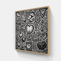 Doodle in doodle-Canvas-artwall-20x20 cm-Wood-Artwall