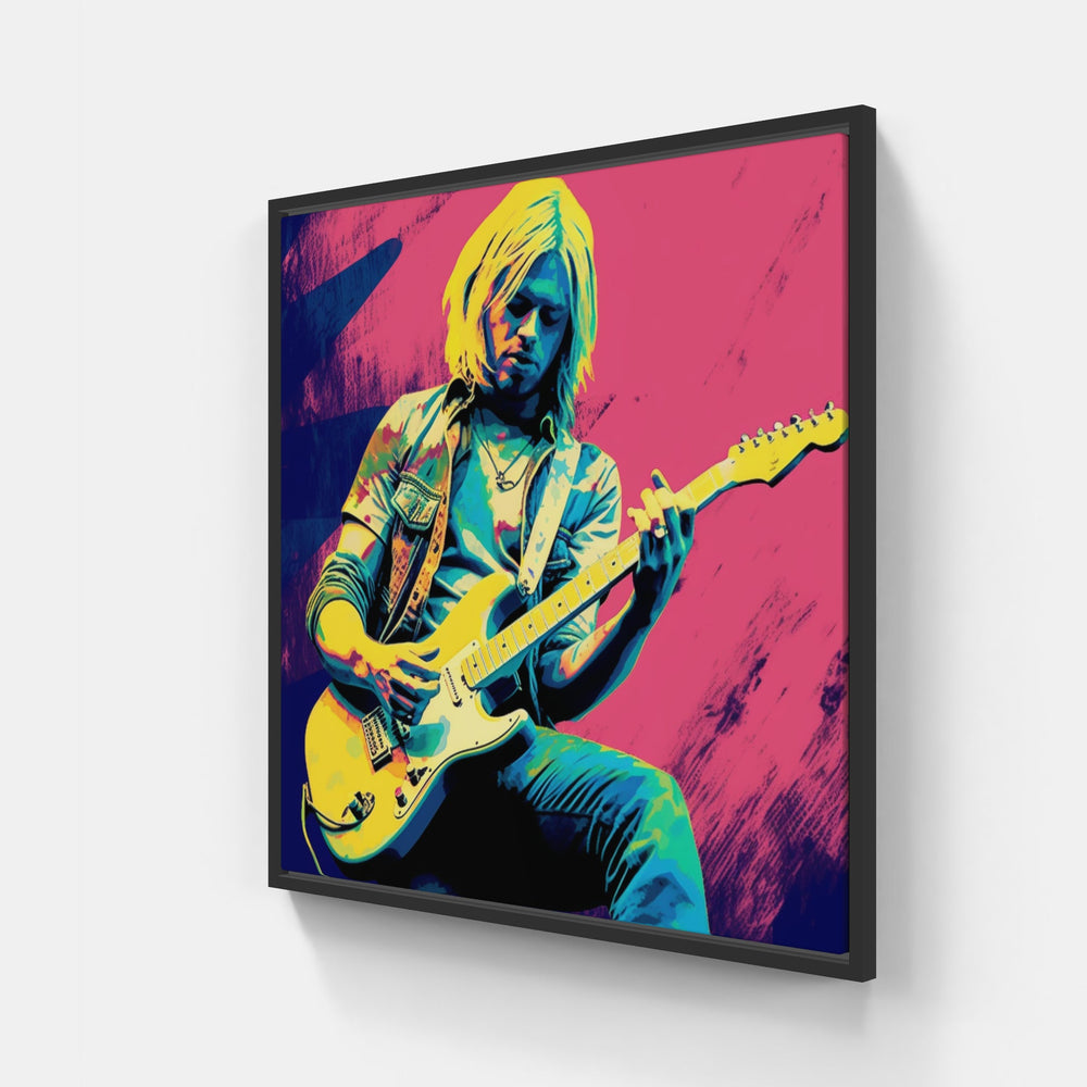Kurt Cobain-Canvas-artwall-20x20 cm-Black-Artwall