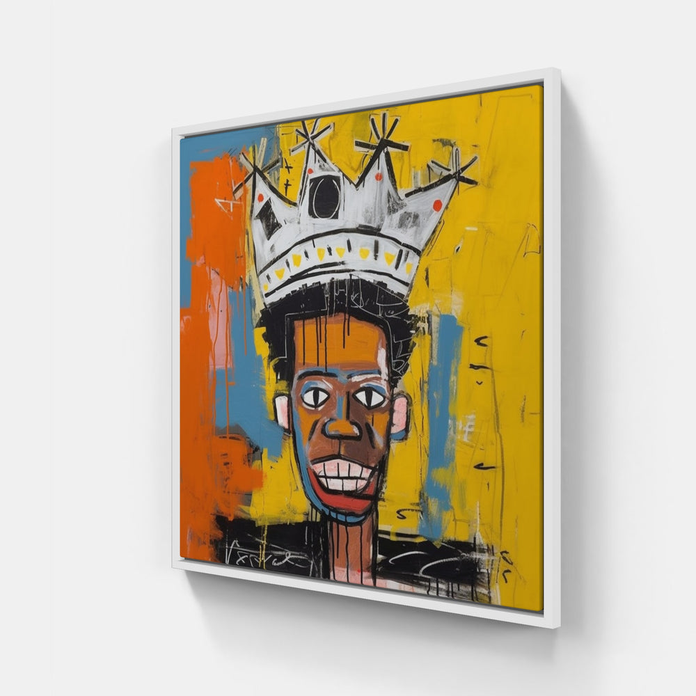 Basquiat's Bold Expressions-Canvas-artwall-20x20 cm-White-Artwall