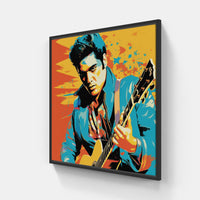 Elvis Presley Rock-Canvas-artwall-20x20 cm-Black-Artwall