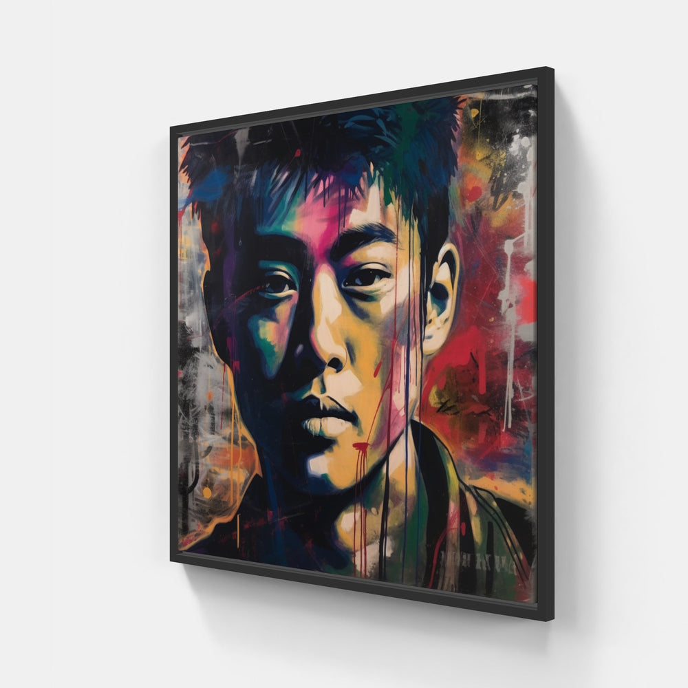 "Street's Dreaming"-Canvas-artwall-20x20 cm-Black-Artwall