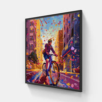 Pedaling Perspectives-Canvas-artwall-20x20 cm-Black-Artwall