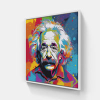 Einstein spirit-Canvas-artwall-20x20 cm-White-Artwall