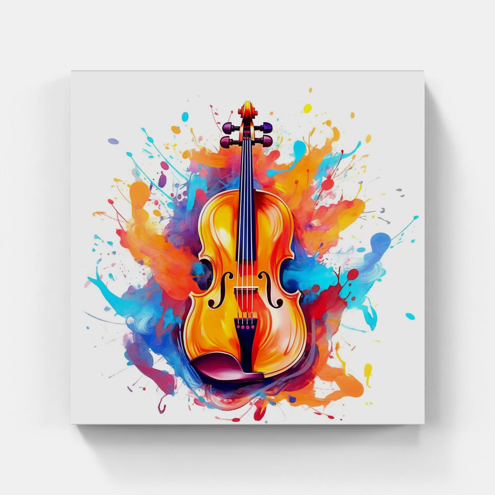 Vibrant Violin Symphony-Canvas-artwall-Artwall