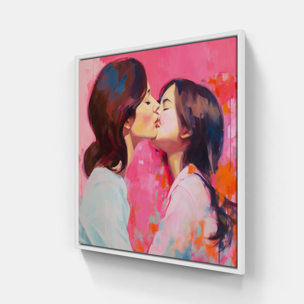 Sweet Kiss Unity Passion-Canvas-artwall-20x20 cm-White-Artwall