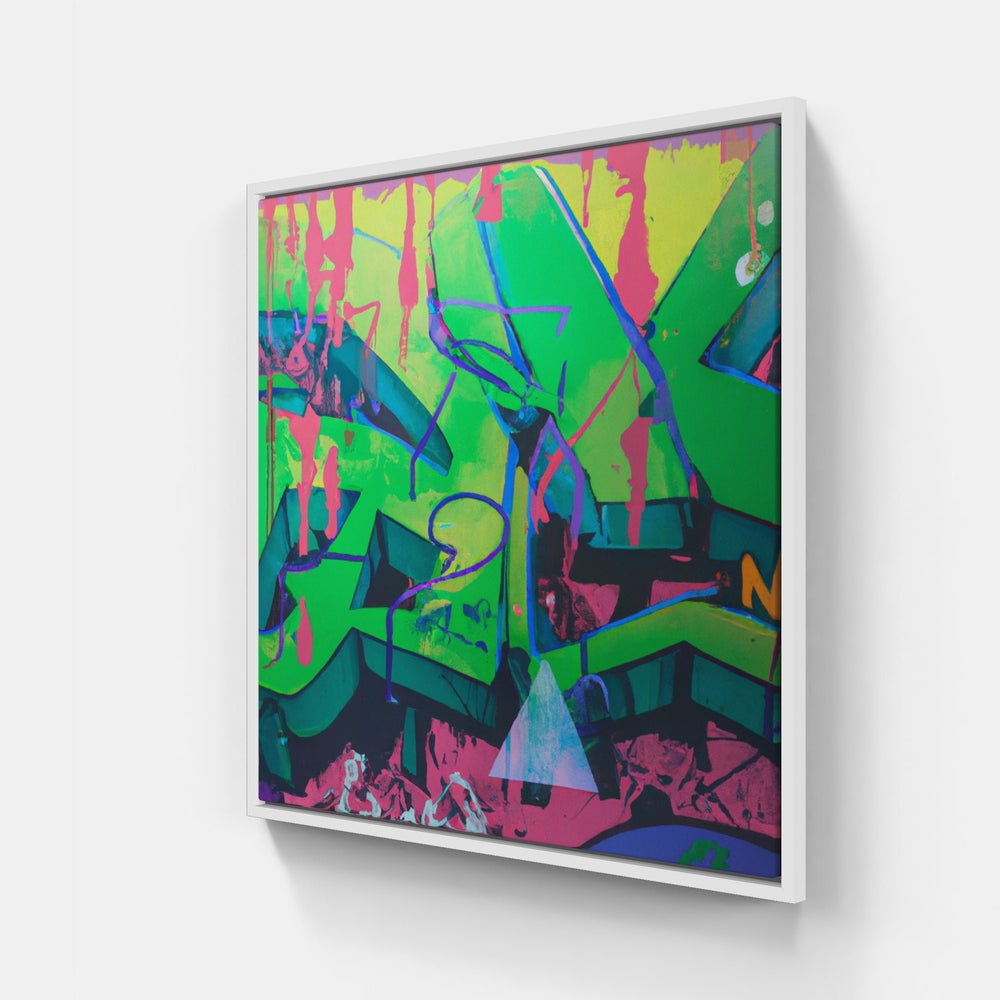 Tableau street art Expressions Alive - cadre bois caisse americaine