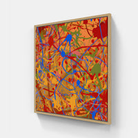 Tableau abstrait inspiration Pollock Paint - mise en situation 3