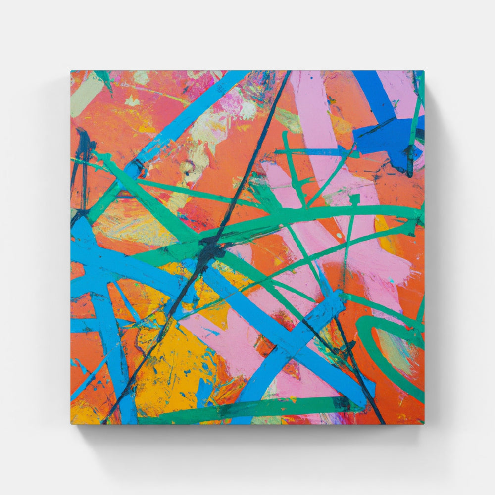 Tableau street art Graffiti Street - cadre bois caisse americaine