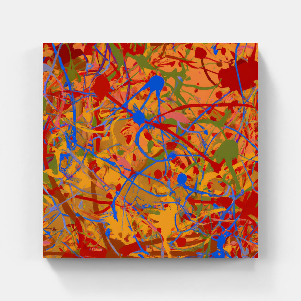 Tableau abstrait inspiration Pollock Paint - mise en situation 4