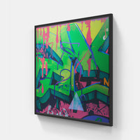 Tableau street art Expressions Alive - cadre noir caisse americaine