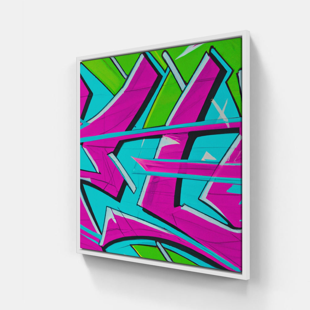 Tableau street art Wall Art Design - cadre bois caisse americaine