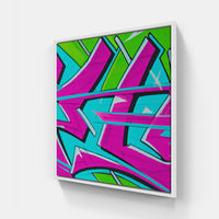 Tableau street art Wall Art Design - cadre bois caisse americaine