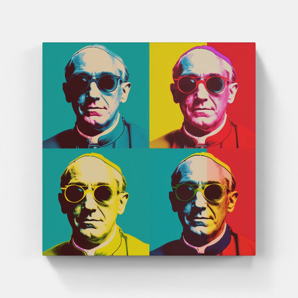 Tableau pop art inspiration Warhol Captivating Vibe - gros plan sur le cadre