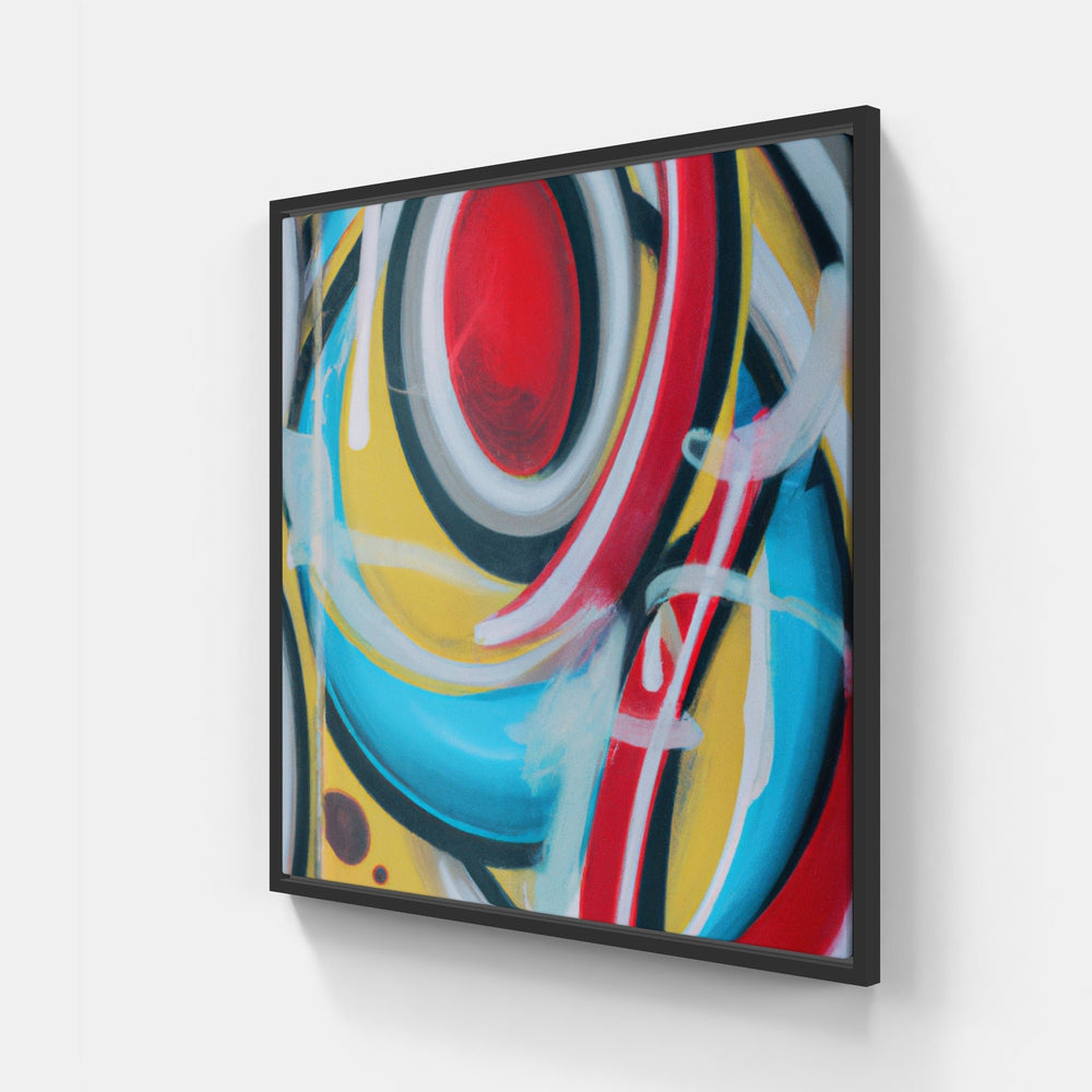 Tableau street art Art Revolution - cadre noir caisse americaine