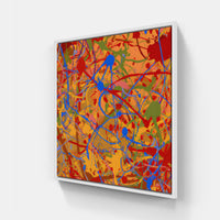 Tableau abstrait inspiration Pollock Paint - mise en situation 2
