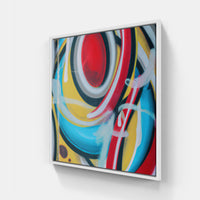 Tableau street art Art Revolution - cadre blanc caisse americaine