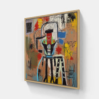 Basquiat's Colorful Universe-Canvas-artwall-20x20 cm-Wood-Artwall