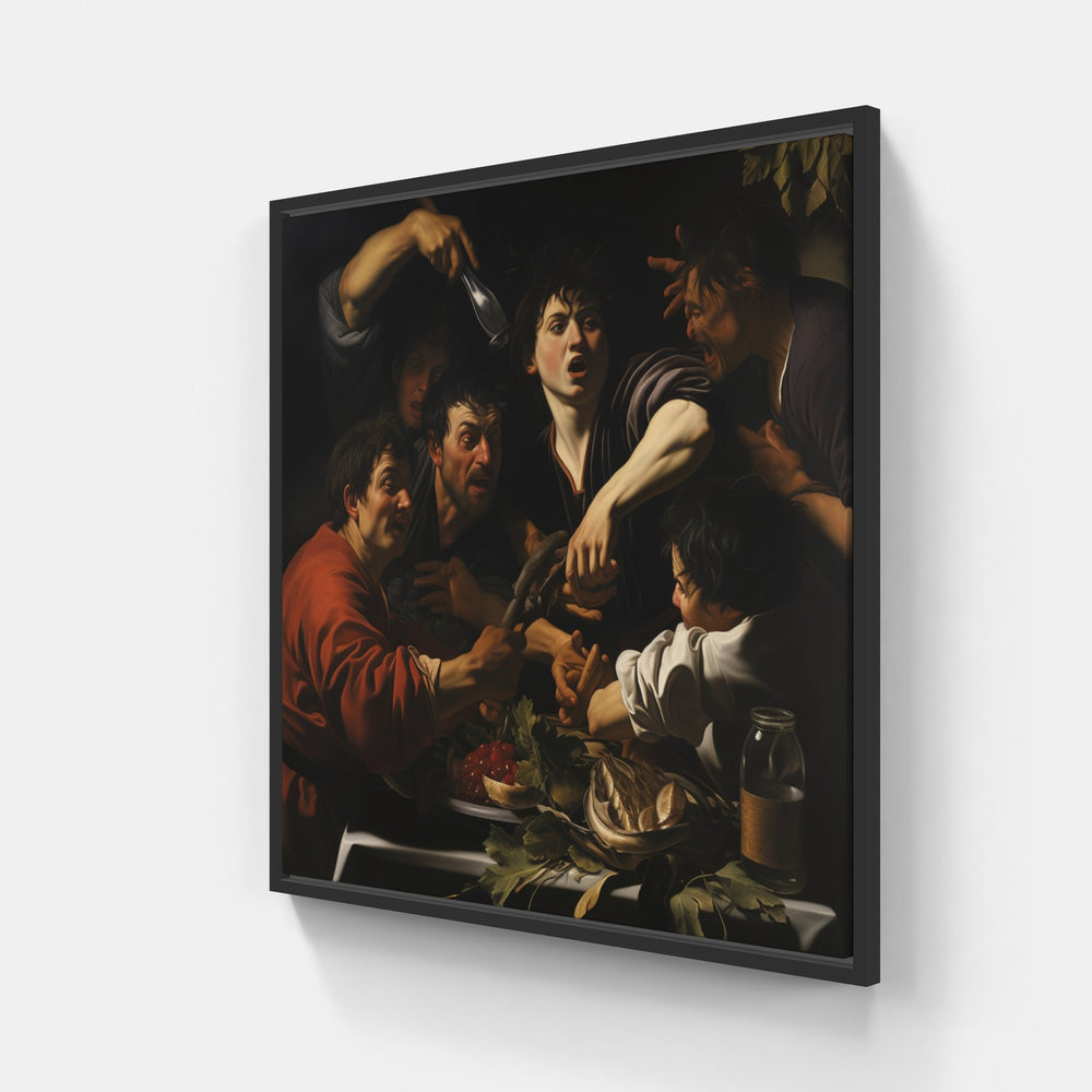 Timeless Caravaggio Creation-Canvas-artwall-20x20 cm-Black-Artwall