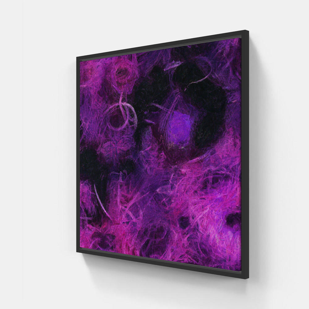 Purple on love-Canvas-artwall-20x20 cm-Black-Artwall