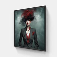 Nostalgic Fashion Echoes-Canvas-artwall-20x20 cm-Black-Artwall
