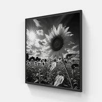 Silent Drama Unveiled-Canvas-artwall-40x40 cm-Black-Artwall