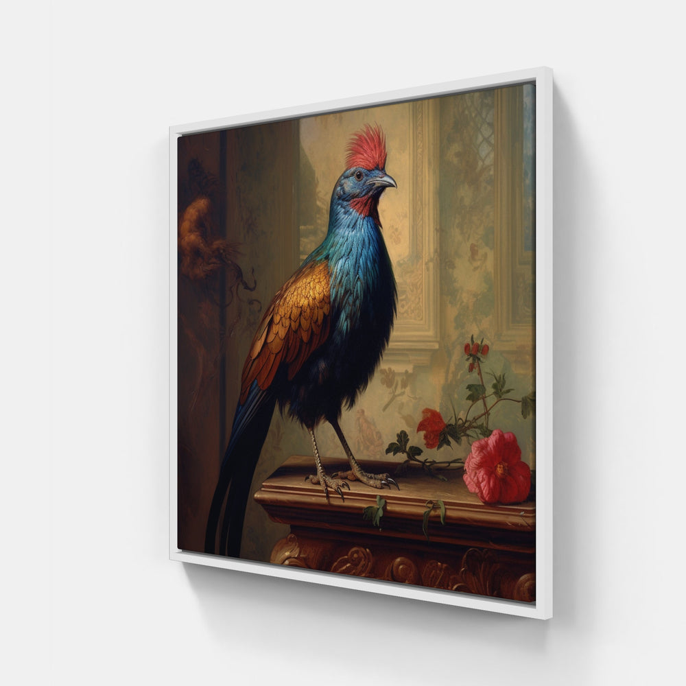 Bird sings song-Canvas-artwall-20x20 cm-White-Artwall