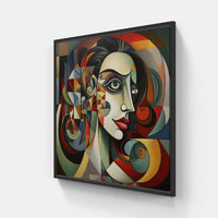 Picasso's Colorful Abstractions-Canvas-artwall-20x20 cm-Black-Artwall