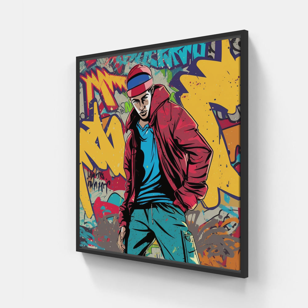 Pop Streetwear Revolution-Canvas-artwall-20x20 cm-Black-Artwall