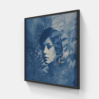 Vintage Cyanotype Memories-Canvas-artwall-20x20 cm-Black-Artwall