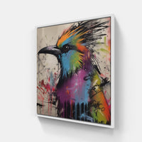 Bird sings song-Canvas-artwall-20x20 cm-White-Artwall