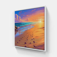 Beachfront Bliss Waves-Canvas-artwall-20x20 cm-White-Artwall