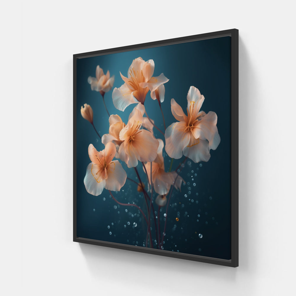 Floral Tropics Oasis-Canvas-artwall-40x40 cm-Black-Artwall