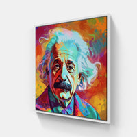 Albert Einstein-Canvas-artwall-20x20 cm-White-Artwall