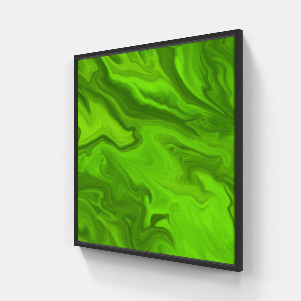 Green soothes soul-Canvas-artwall-20x20 cm-Black-Artwall