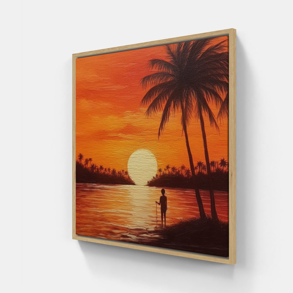 Tranquil Sunset Panorama-Canvas-artwall-Artwall