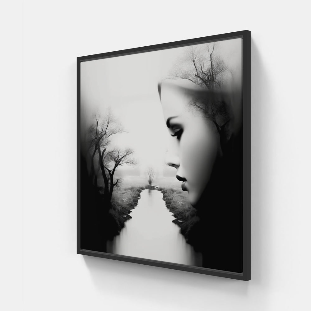 Pure Black & White-Canvas-artwall-40x40 cm-Black-Artwall