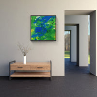 Green Hope Dreams-Canvas-artwall-20x20 cm-Black-Artwall