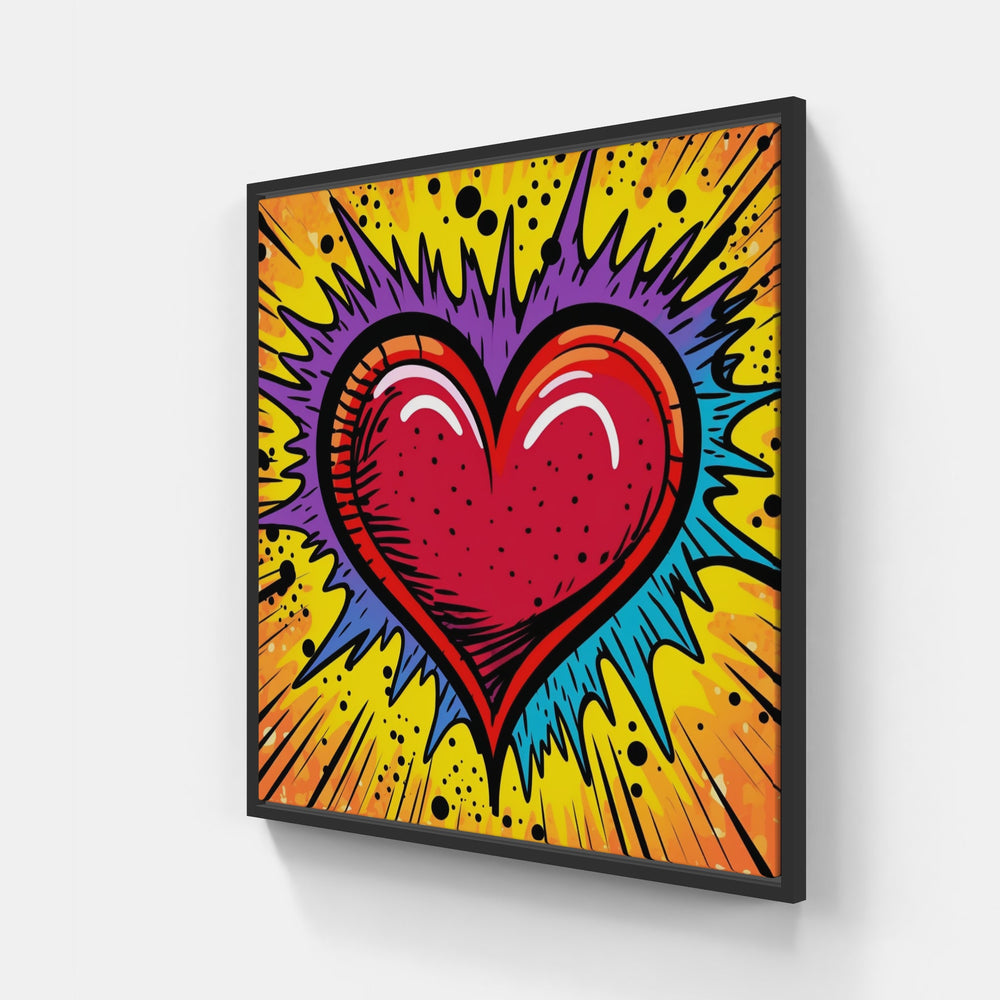 Eternal Heart Harmony-Canvas-artwall-20x20 cm-Black-Artwall