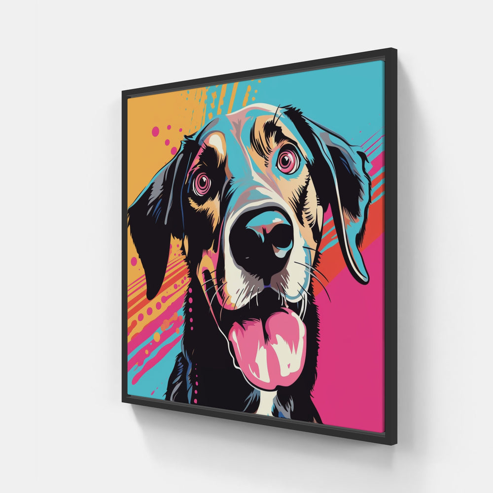 Furry Friend-Canvas-artwall-20x20 cm-Black-Artwall