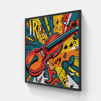 Enrapturing Violin Reverie-Canvas-artwall-20x20 cm-Black-Artwall