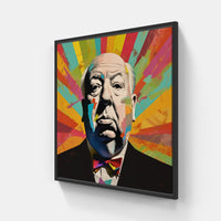 Alfred Hitchcock-Canvas-artwall-20x20 cm-Black-Artwall